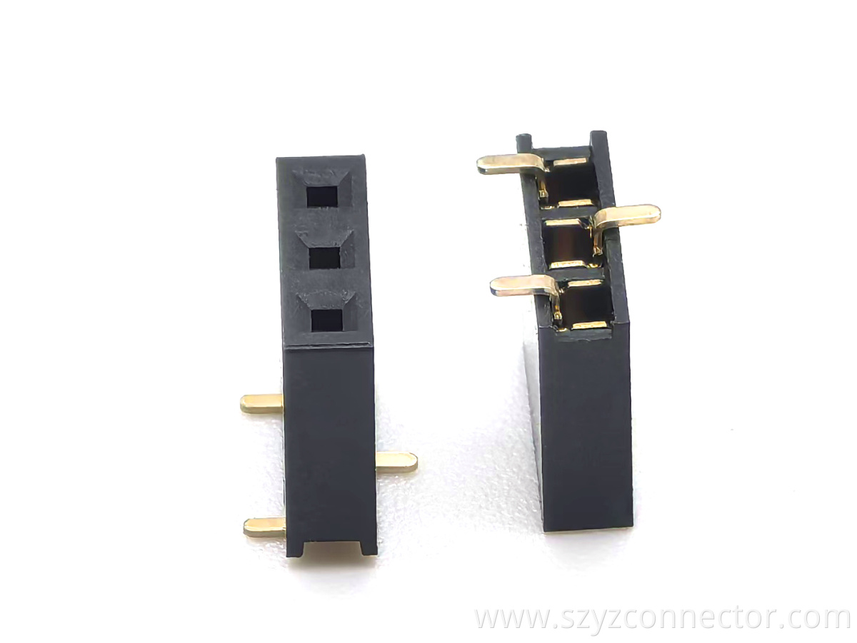 2.54mm Pitch Female Header Connector Single Row SMT H:7.1mm 1*3P